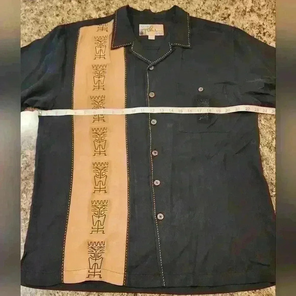 Men's Vintage Club Tiki Classics 100% Silk Hawaiian Vacation Shirt - Picture 5 of 7